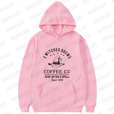 Mikiny s potlačou Witchs Coffee Co Stop in For A Spell Vtipné Halloweenske Dámske Športové Oblečenie Móda Jesenné Mikiny Mikiny Ležérne