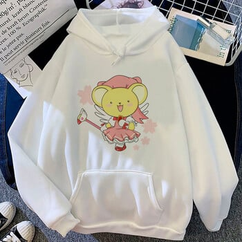 Cardcaptor Sakura качулки жени Kawaii графично аниме Fleece pulls суичъри женски японски пуловер