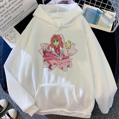 Cardcaptor Sakura hoodies γυναίκες Kawaii γραφικά anime Fleece pulls φούτερ γυναικείο ιαπωνικό πουλόβερ