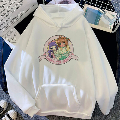 Cardcaptor Sakura hoodies γυναίκες Kawaii γραφικά anime Fleece pulls φούτερ γυναικείο ιαπωνικό πουλόβερ