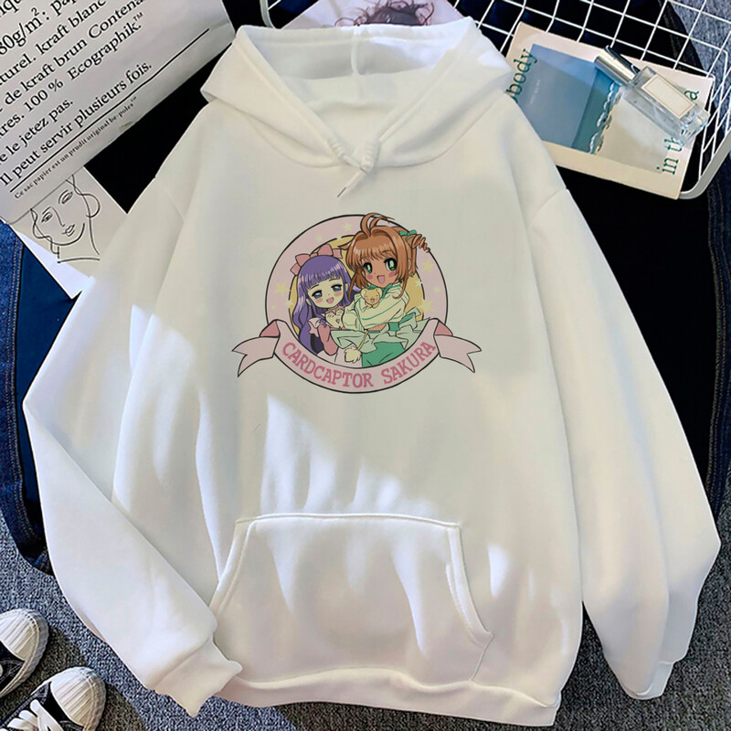 Cardcaptor Sakura hoodies γυναίκες Kawaii γραφικά anime Fleece pulls φούτερ γυναικείο ιαπωνικό πουλόβερ