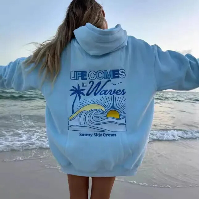 2024 φθινόπωρο και χειμώνα καυτές πωλήσεις ανδρικό και γυναικείο πουλόβερ με μακριά μανίκια κουκούλα μοντέρνα casual printed