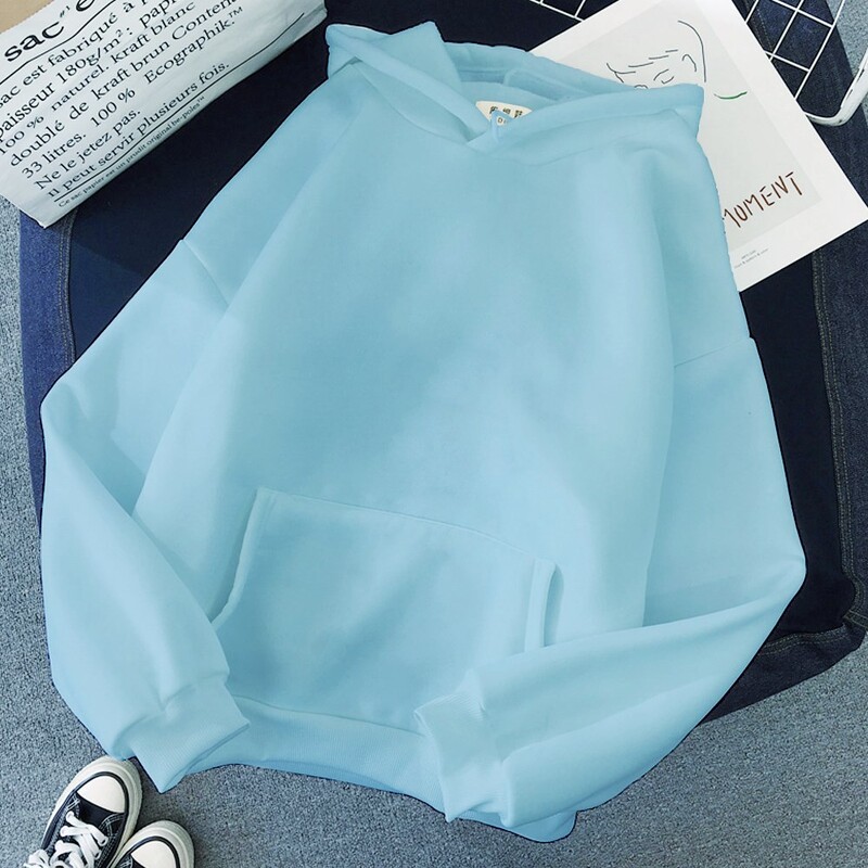 Kabatas vīriešu topi ar garām piedurknēm sporta bikses Streetwear Y2K Hoodies Sieviešu Harajuku vienkrāsains brīvs džemperis Hip Hop Pamatmaksājums