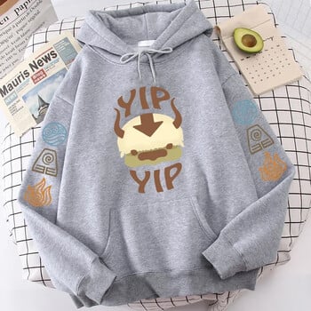 Суичър с качулка Avatar The Last Airbender Мъже Жени Appa YIP Letter Print Long Sleeve Autumn Anime Plus Size Sweatshirt Female Streetwear