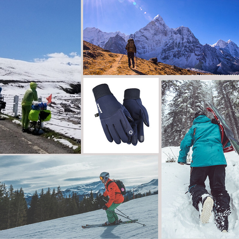 Zimske rukavice za muškarce Žene Zaslon osjetljiv na dodir Protuklizna Topla rukavica otporna na vjetar za Trčanje Biciklizam Motocikl Planinarenje Skijanje Vožnja