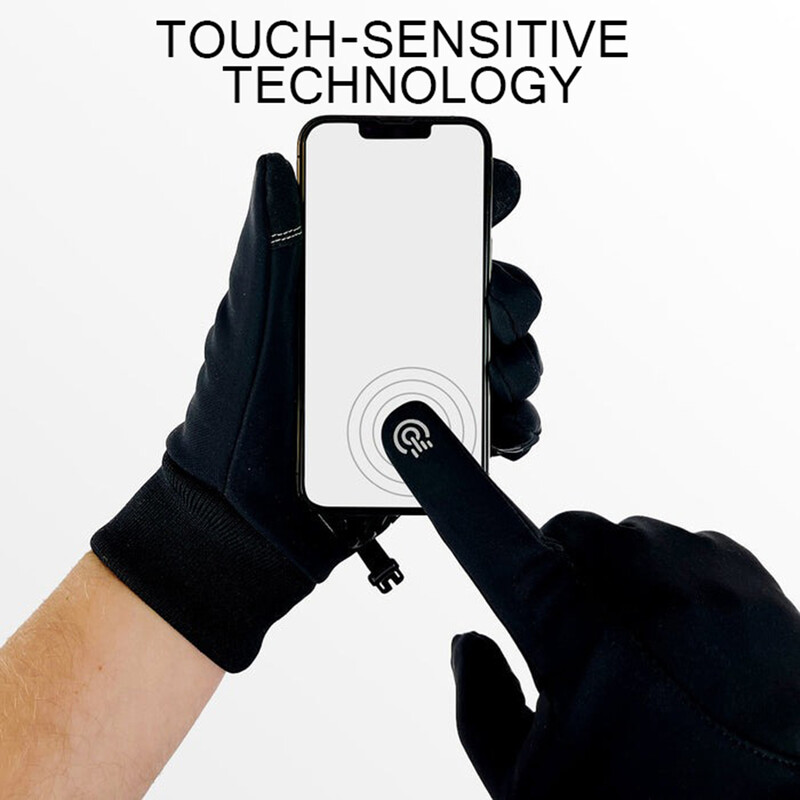 Zimske rukavice s punim prstima, vodootporne, otporne na vjetar, biciklističke motocikle na otvorenom, crno-sive, skijaške rukavice s dodirnim zaslonom i protuklizanjem