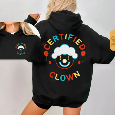 Bohóc pulóver Clowncore ruházat kapucnis Weirdcore Dreamcore uniszex pasztell gót Harajuku Kawaii pulóver Y2k téli felsők női