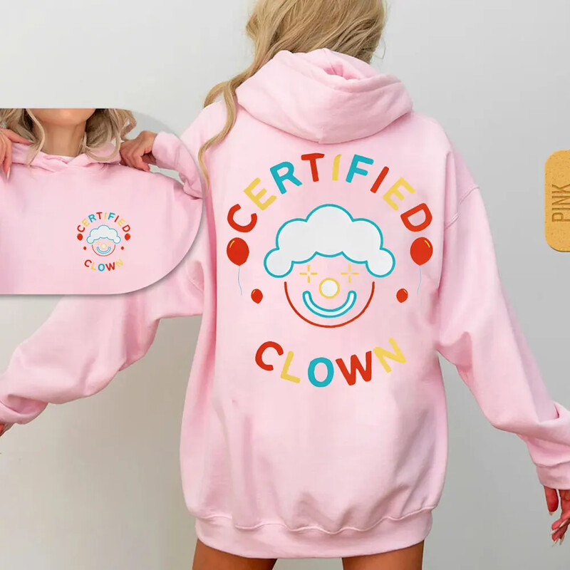 Klaunu džemperis Clowncore apģērbs, kapucis Weirdcore Dreamcore unisex pasteļkrāsas džemperis Harajuku Kawaii džemperis Y2k ziemas topi sievietēm