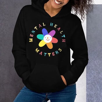 Clowncore Hoodies Mental Health Matters Hoodie Weirdcore πουλόβερ Clowncore Ρούχα Clowncore Αισθητική κουκούλα Funny Y2k Hoodie