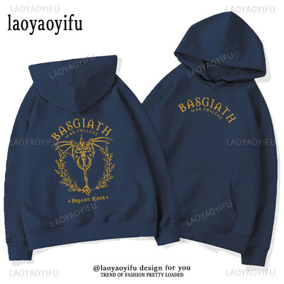 Fourth Wing Basgiath War College Hoodies Retro Dragon Rebecca Yoros Pullovers Cool Dragon Violet Sorrengail Unisex φούτερ