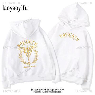 Fourth Wing Basgiath War College Hoodies Retro Dragon Rebecca Yoros Pullovers Cool Dragon Violet Sorrengail Unisex φούτερ