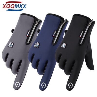 1 Pair Sport Gloves με οθόνη αφής Τα αντιανεμικά γάντια είναι ζεστά και ρυθμιζόμενα. Κατάλληλα για υπαίθριο τρέξιμο, ποδηλασία, ψάρεμα, σκι