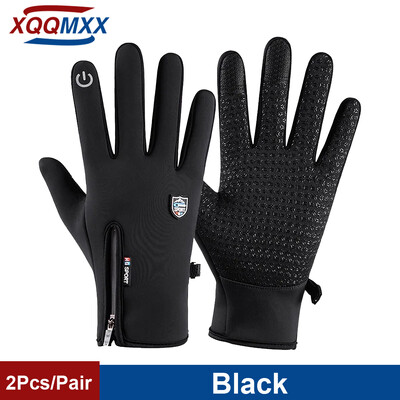 1 Pair Sport Gloves με οθόνη αφής Τα αντιανεμικά γάντια είναι ζεστά και ρυθμιζόμενα. Κατάλληλα για υπαίθριο τρέξιμο, ποδηλασία, ψάρεμα, σκι