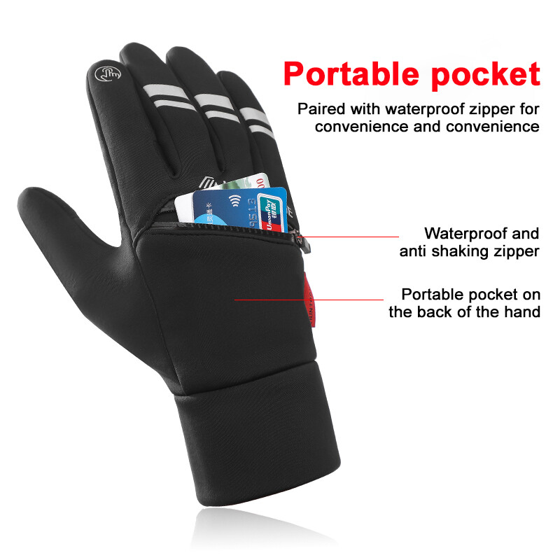 PHMAX Αδιάβροχα ανδρικά γάντια σκι Χειμερινά ζεστά Snowboard Snowmobile Γάντια για κρύο καιρό Γάντια ποδηλασίας Αθλητικά αξεσουάρ για σκι