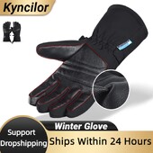 Cool Winter Ανδρικά Γυναικεία Γάντια Σκι Οθόνη αφής Υπαίθρια Αθλητικά Γάντια Σκι Αντιανεμικά Αδιάβροχα PU Resistance Πανί Snow