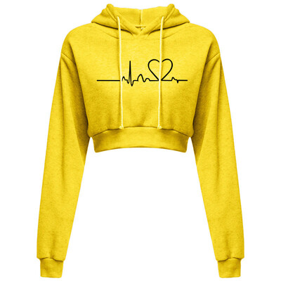 Γυναικεία πουλόβερ με κουκούλα Μονόχρωμα μονόχρωμα μακρυμάνικα πουλόβερ με κουκούλα ECG