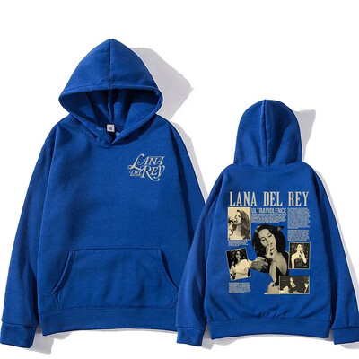 Hanorace casual Lana Del Rey Cantareata pentru barbati si femei Harajuku Hanorace cu maneci lungi la moda Moleton Printuri grafice Streetwear