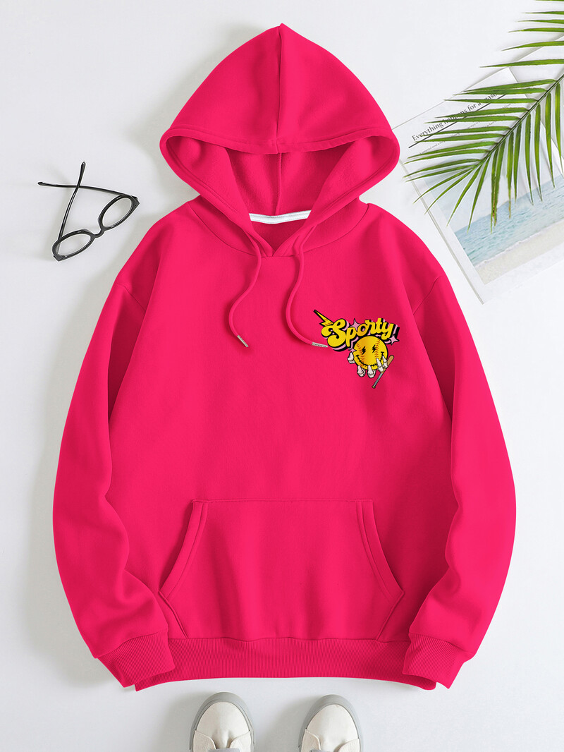 Μοντέρνο και ευέλικτο, άνετο και χαλαρή υφή, μοντέρνο φούτερ για όλες τις εποχές, casual style print με γράμματα