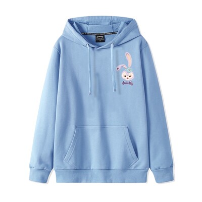 2024. gada multfilmas Disneja zvaigzne Delu Bear Rabbit Pāra džemperis Vienkāršs un ikdienišķs, brīvs Labākā drauga kleita Džempera mētelis ar kapuci