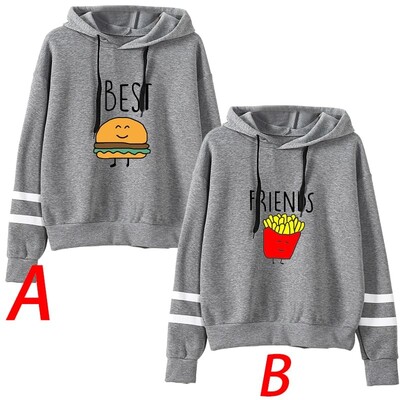 Νέα μόδα γυναικεία φούτερ με κουκούλα Best Friends Φούτερ με μακρυμάνικο φούτερ για φίλους