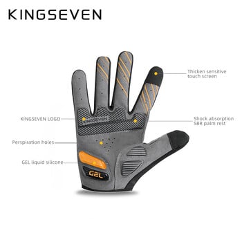 Kingseven Full Finger Bike Gloves Men Mtb Αντικραδασμικά αναπνεύσιμα γάντια ποδηλάτου Οθόνη αφής ποδηλασίας Γυναικεία γάντια μοτοσικλέτας