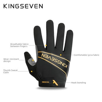 Kingseven Full Finger Bike Gloves Men Mtb Αντικραδασμικά αναπνεύσιμα γάντια ποδηλάτου Οθόνη αφής ποδηλασίας Γυναικεία γάντια μοτοσικλέτας