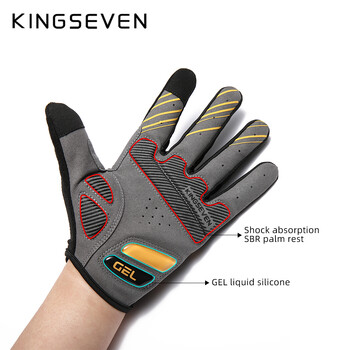 Kingseven Full Finger Bike Gloves Men Mtb Αντικραδασμικά αναπνεύσιμα γάντια ποδηλάτου Οθόνη αφής ποδηλασίας Γυναικεία γάντια μοτοσικλέτας