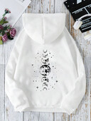 Nove majice s kapuljačom s različitim otiscima mjeseca, majice s kapuljačom s prednje i stražnje strane, ležerna i moderna Y2K ženska odjeća, high street