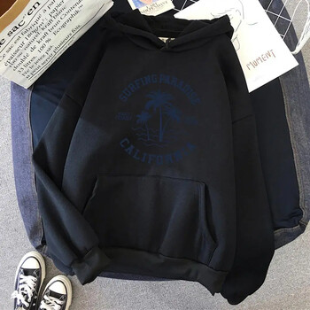 Surfing Paradise West Coast Καλιφόρνια Φούτερ Γυναικεία Hip Hop Hoodie Κινούμενα σχέδια Χαλαρά αθλητικά Φθινοπωρινά Fleece Γυναικεία κουκούλα