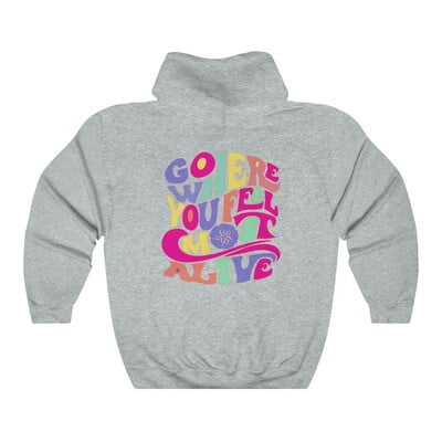 Hanorace colorate Go Where You Feel Alive Pulovere Tumblr Fashion Unisex Graphic Femei Pulover din bumbac Pulover Hanorac