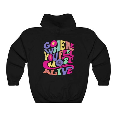 Hanorace colorate Go Where You Feel Alive Pulovere Tumblr Fashion Unisex Graphic Femei Pulover din bumbac Pulover Hanorac