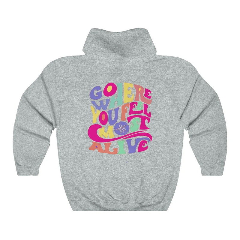 Hanorace colorate Go Where You Feel Alive Pulovere Tumblr Fashion Unisex Graphic Femei Pulover din bumbac Pulover Hanorac