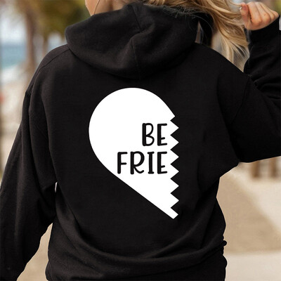 Najbolja prijateljica Ženske majice s kapuljačom u obliku srca Zip Up Sweatshirts Dugi rukavi Jakne s kapuljačom Kaput Best Friend BFF Hoodie Sisters Hoodies