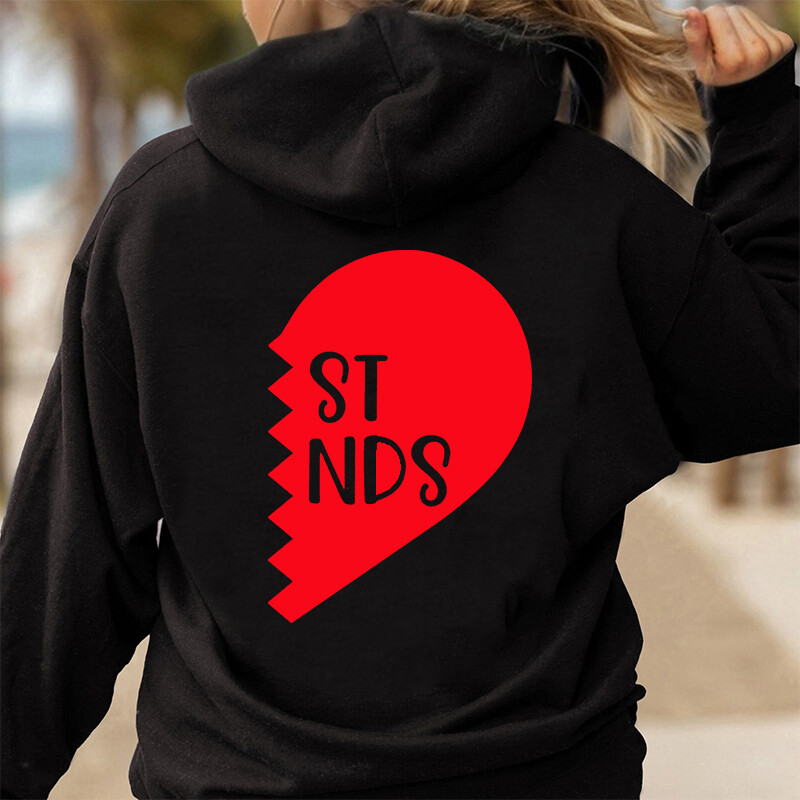 Najbolja prijateljica Ženske majice s kapuljačom u obliku srca Zip Up Sweatshirts Dugi rukavi Jakne s kapuljačom Kaput Best Friend BFF Hoodie Sisters Hoodies