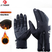 X-Tiger Zimske tople skijaške rukavice Puni prsti Vodootporne snježne rukavice Sport Biciklizam Motociklističke Skijaške rukavice od flisa s ekranom osjetljivim na dodir