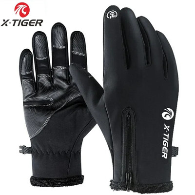 X-Tiger Zimske tople skijaške rukavice Puni prsti Vodootporne snježne rukavice Sport Biciklizam Motociklističke Skijaške rukavice od flisa s ekranom osjetljivim na dodir