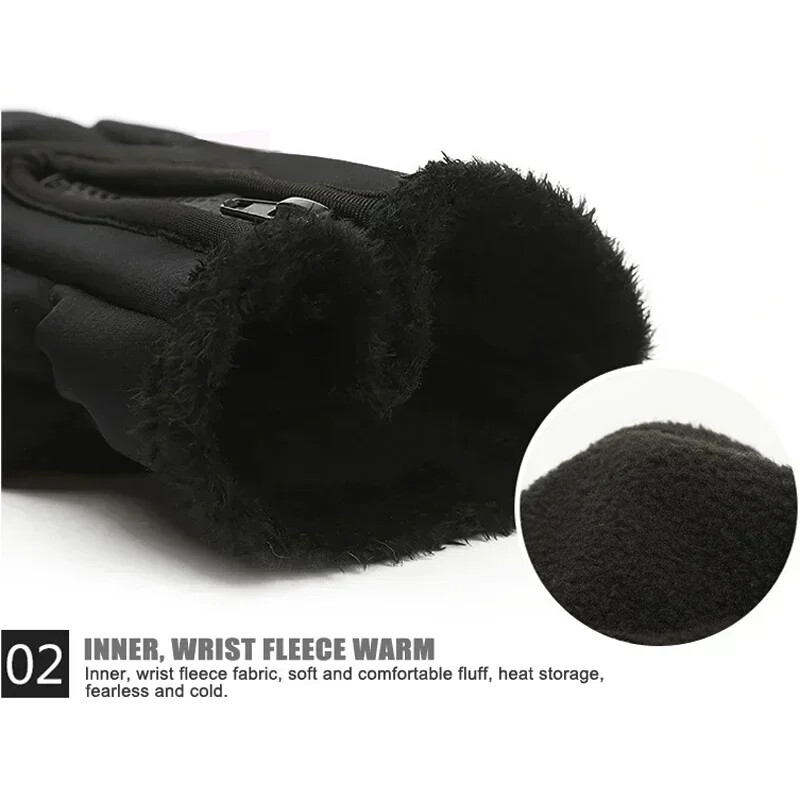 X-Tiger Zimske tople skijaške rukavice Puni prsti Vodootporne snježne rukavice Sport Biciklizam Motociklističke Skijaške rukavice od flisa s ekranom osjetljivim na dodir