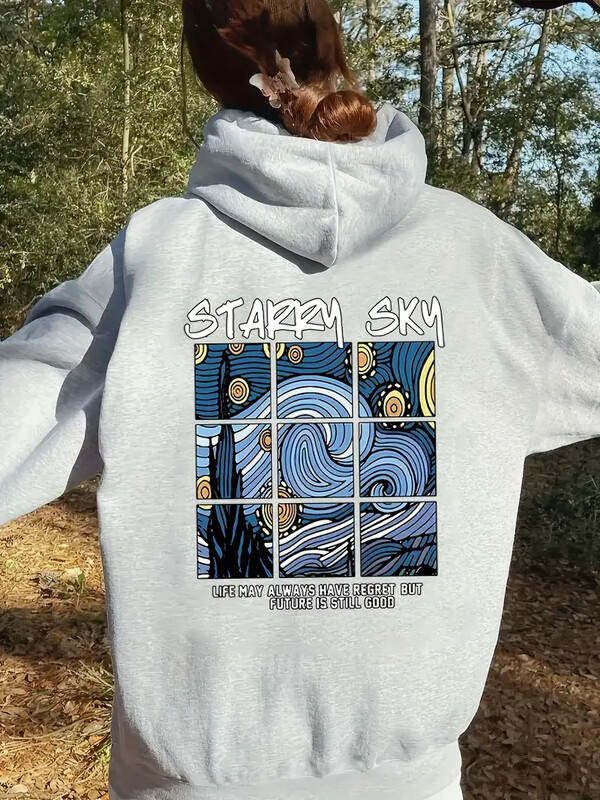 Sieviešu džemperis ar vienkāršu apdruku, ikdienas sporta sporta džemperis ar garām piedurknēm