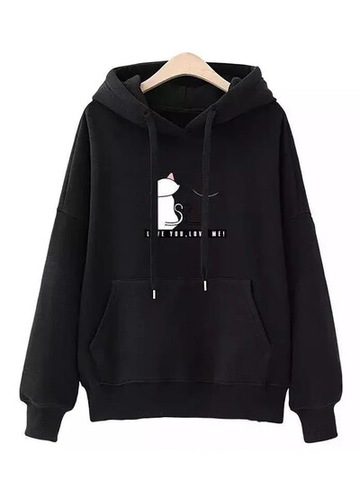 2023 Streetwear Hoodies Γυναικεία φούτερ Φθινοπωρινή άνοιξη μακρυμάνικο Harajuku γάτα Φούτερ Casual πουλόβερ sudadera mujer