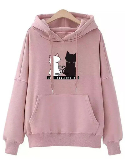 2023 Streetwear Hoodies Γυναικεία φούτερ Φθινοπωρινή άνοιξη μακρυμάνικο Harajuku γάτα Φούτερ Casual πουλόβερ sudadera mujer