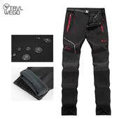 TRVLWEGO Muške zimske hlače za skijanje na otvorenom Soft Shell otporne na vjetar Vodootporne održavaju toplinu Hlače za kampiranje, biciklizam i klizanje na ledu