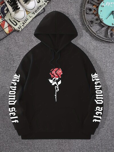 Umjetničke majice s kapuljačom s ružičastim slovima Ležerne ulične ženske majice s kratkim rukavima Udobni pulover od flisa s okruglim izrezom Široka ženska odjeća