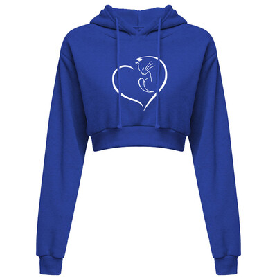 Ženska skraćena majica s kapuljačom, kratka majica s kapuljačom, obični pulover s kapuljačom, kratke majice, seksi ležerni, dugih rukava i kapuljača