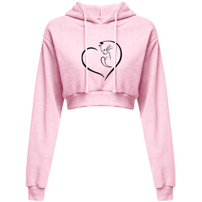 Ženska skraćena majica s kapuljačom, kratka majica s kapuljačom, obični pulover s kapuljačom, kratke majice, seksi ležerni, dugih rukava i kapuljača