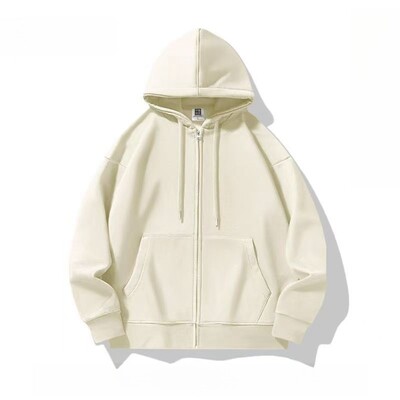 Rudens flīsa kapuce Vienkrāsains ar kapuci korejiešu modes džemperi ar garām piedurknēm augšā savelkamās kabatas brīvas rāvējslēdzēja aizdares melnas kapuces