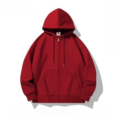 Rudens flīsa kapuce Vienkrāsains ar kapuci korejiešu modes džemperi ar garām piedurknēm augšā savelkamās kabatas brīvas rāvējslēdzēja aizdares melnas kapuces