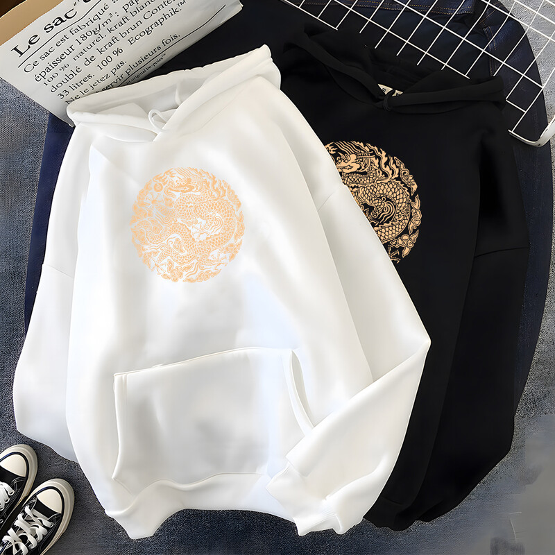 Hirsionsan High Street majice s kapuljačom s printom zmajeva Ženska mekana velika sportska odjeća Ženska majica s kratkim rukavima Ulična odjeća Flis Odjeća za djevojčice