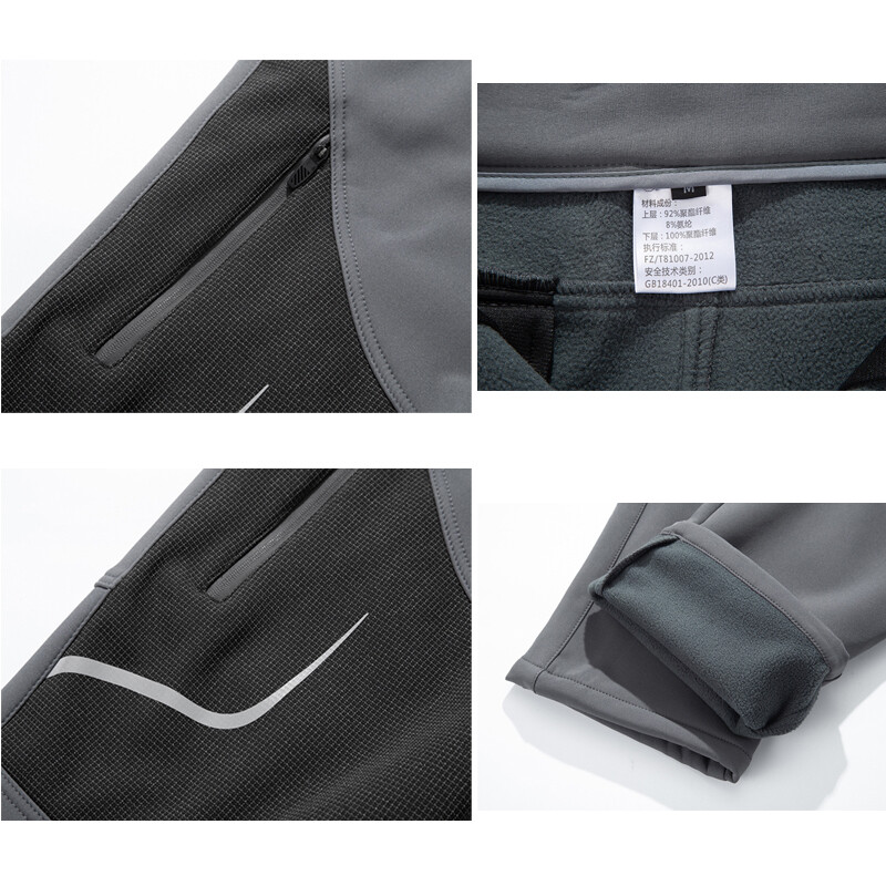 TRVLWEGO Muške hlače za putovanja na otvorenom, slobodno vrijeme, debele tople, mekane školjke, kampiranje, planinarenje, skijanje, izleti, hlače veće veličine S-5XL, muškarci