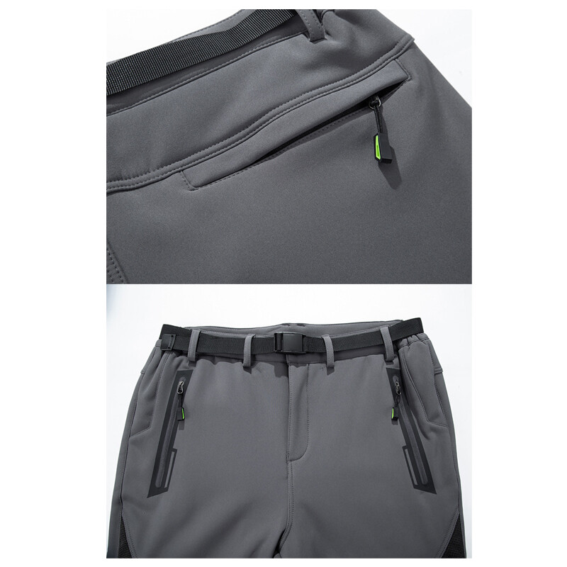 TRVLWEGO Muške hlače za putovanja na otvorenom, slobodno vrijeme, debele tople, mekane školjke, kampiranje, planinarenje, skijanje, izleti, hlače veće veličine S-5XL, muškarci