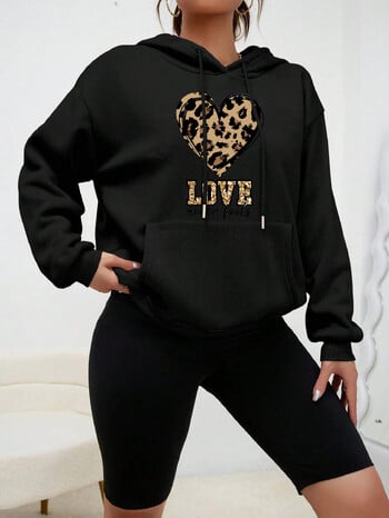 Creative Love Heart Never Fails Γυναικεία με κουκούλα με κουκούλα casual Fashion Hoodies Ολόσωμο φλις ρούχα Street Style πουλόβερ